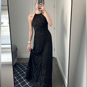 French Connection Velvet lace Gown - Size 4 - Maxi Halter